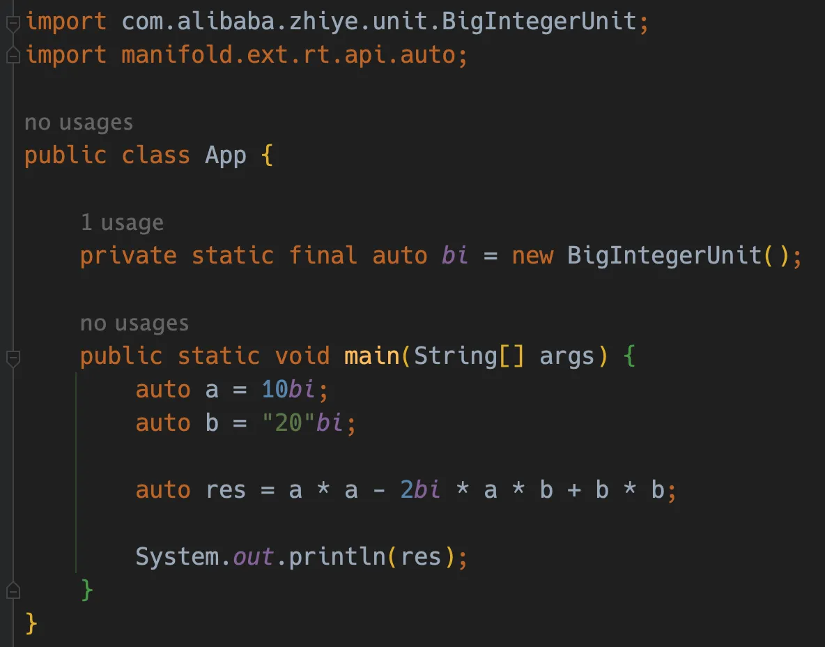 BigInteger 字面量示例