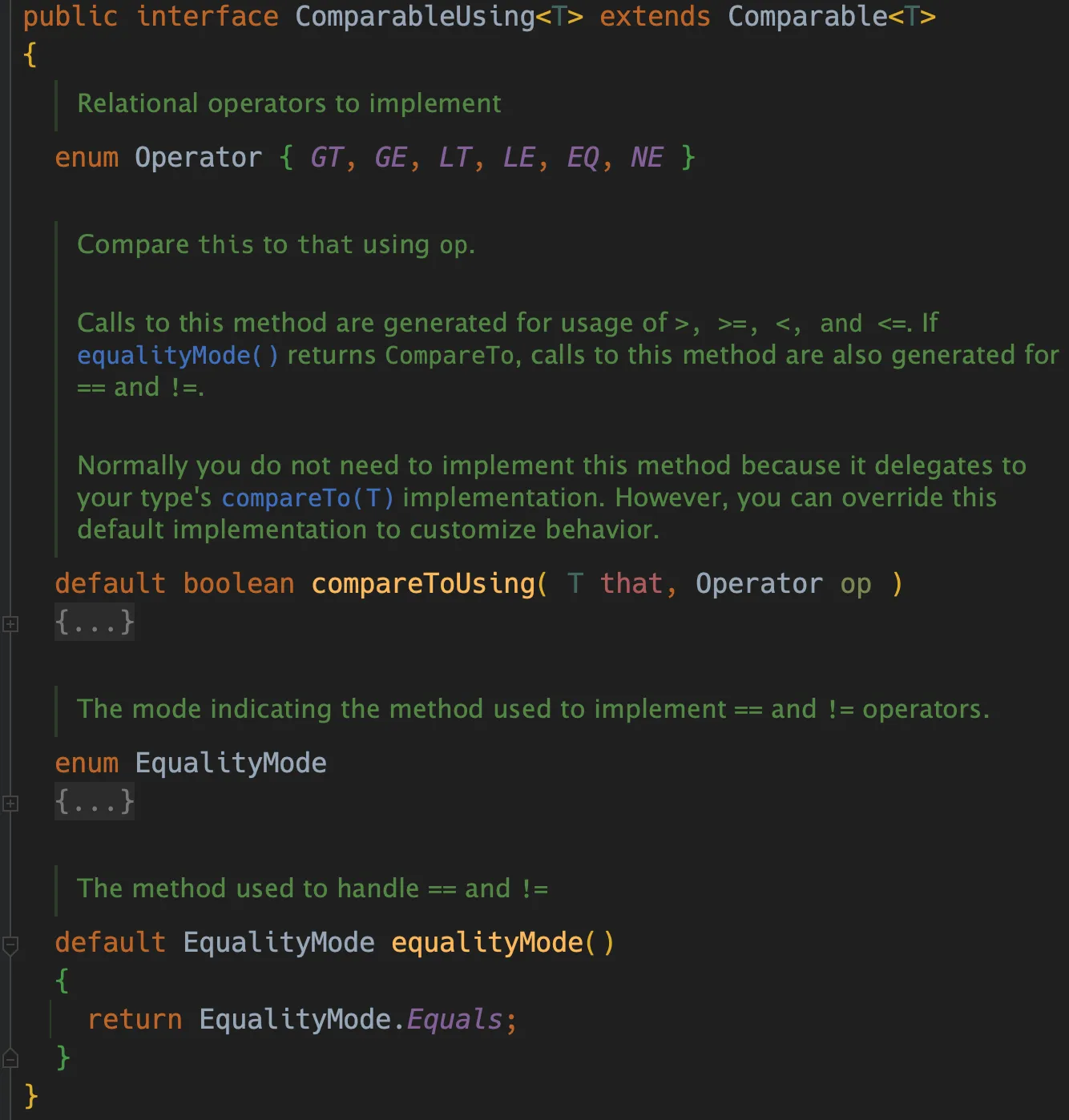 ComparableUsing<T>