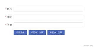 js: ElementUI表单验证validate和validateField