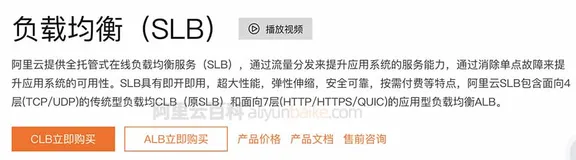 阿里云负载均衡SLB、CLB和ALB有什么区别？