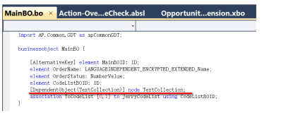 如何启用SAP C4C自定义BO的Text Collection功能
