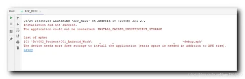 【错误记录】Android 模拟器安装应用报错 ( INSTALL_FAILED_INSUFFICIENT_STORAGE )