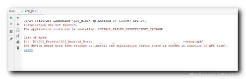 【错误记录】Android 模拟器安装应用报错 ( INSTALL_FAILED_INSUFFICIENT_STORAGE )