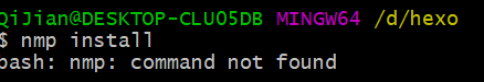 hexo博客时WARN Failed to install dependencies. Please run ‘npm install‘ in “D:\hexo\blog“ folder.