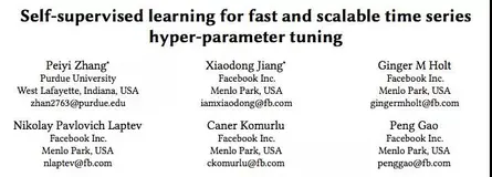 华裔女博士生一作：Facebook提出用于超参数调整的自我监督学习框架