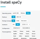 spacy包及trained pipelines安装教程