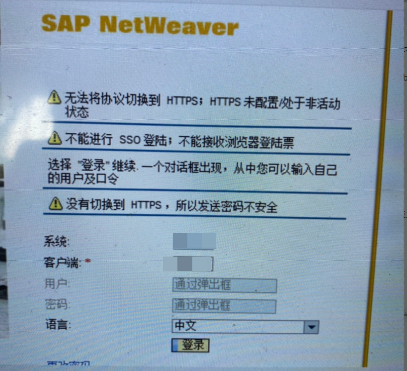 关于无法用 https 登录 SAP ABAP Netweaver 系统的问题和解决方案