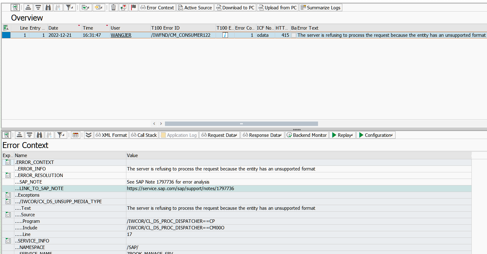 SAP OData 服务关于本地文件作为附件上传的一些错误消息(1)