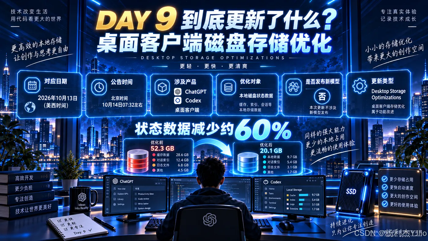 Tibo DAY9更新内容概览：桌面客户端状态数据预计减少约60%