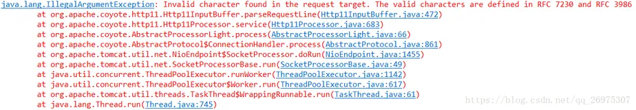 关于The valid characters are defined in RFC 7230 and RFC 3986问题