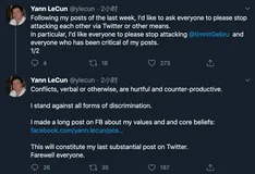 ​深度学习先驱Yann LeCun被骂退推特：你们都很懂，从此我不说话了
