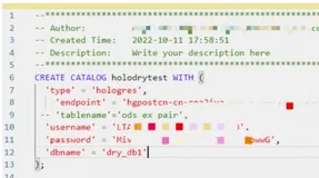 使用Flink 读取kafka Catalog 源表数据展开json写入下游hologres表示例操作