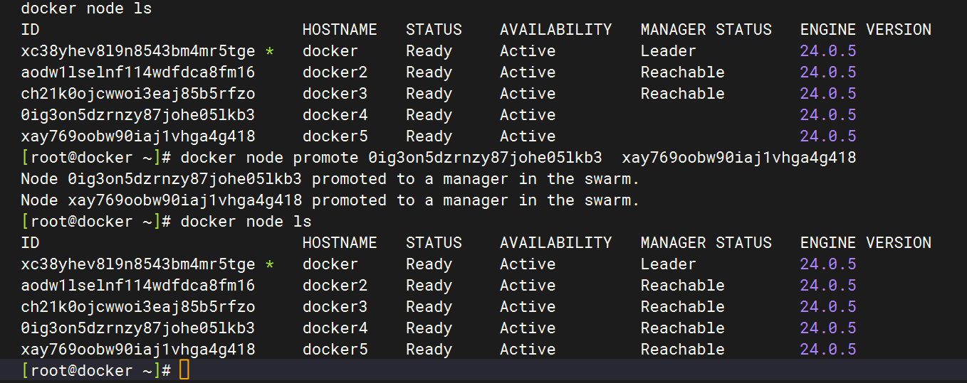 Docker Swarm 节点维护