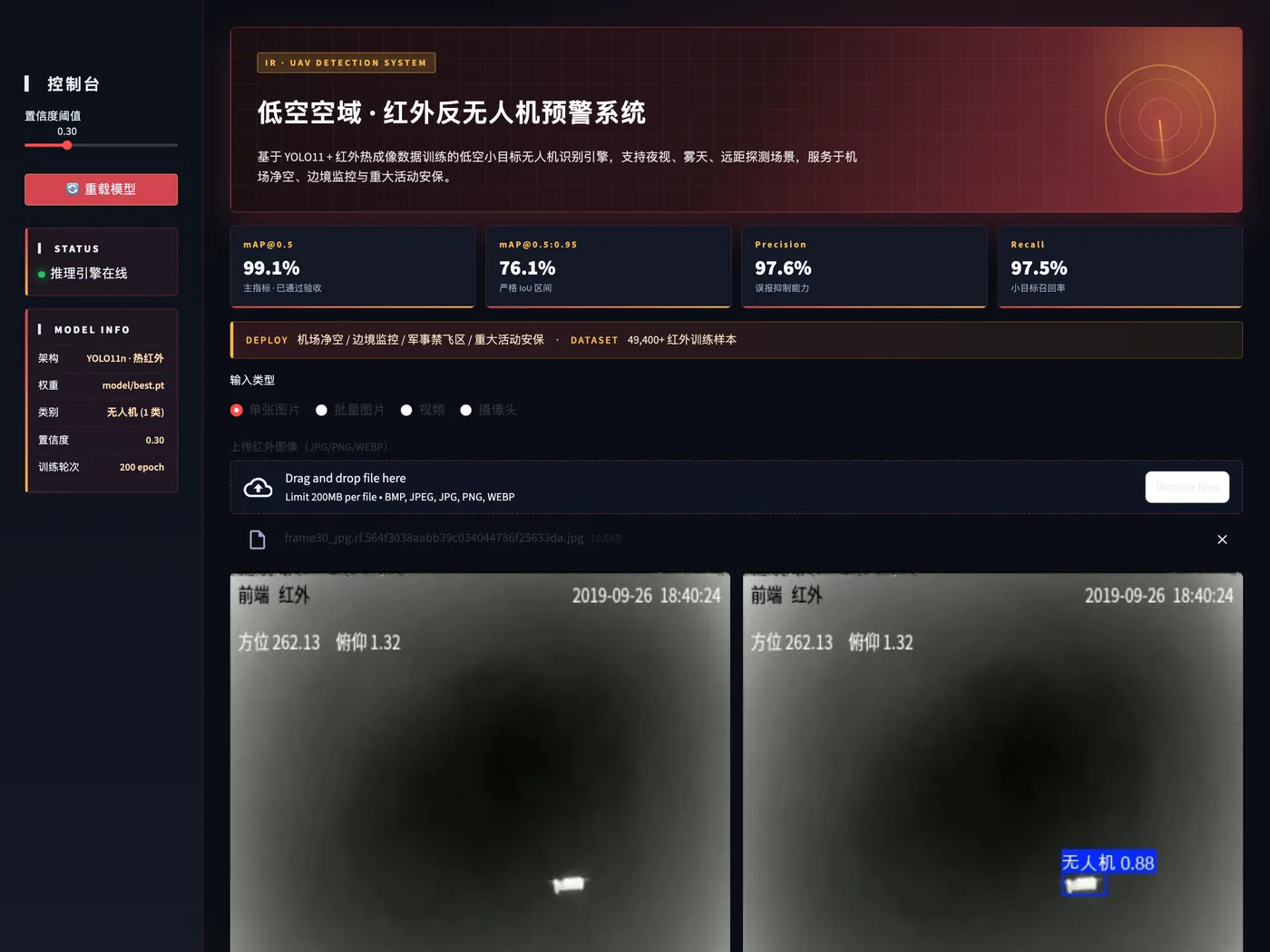 单图检测效果