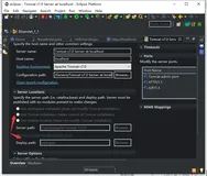 eclipse中Tomcat服务器里的servlet location选项显示灰色（已解决）
