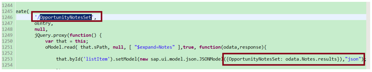 SAP UI5 OData Json model name