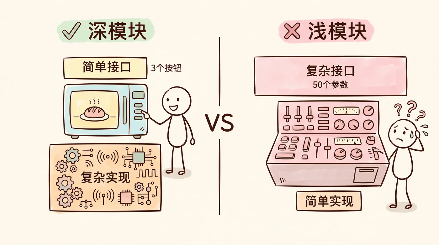 深模块和浅模块（微波炉比喻）