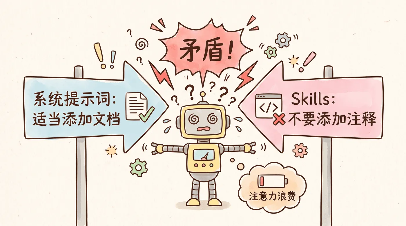 矛盾指令让模型困惑