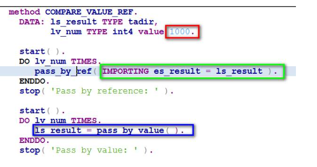 ABAP传值和传引用的性能比较 - pass by value VS pass by reference
