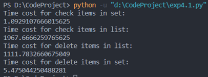 Python程序设计 实验4：字典、集合的应用