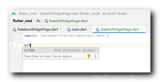 【Flutter】StatefulWidget 组件 ( 创建 StatefulWidget 组件 | MaterialApp 组件 | Scaffold 组件 )（一）