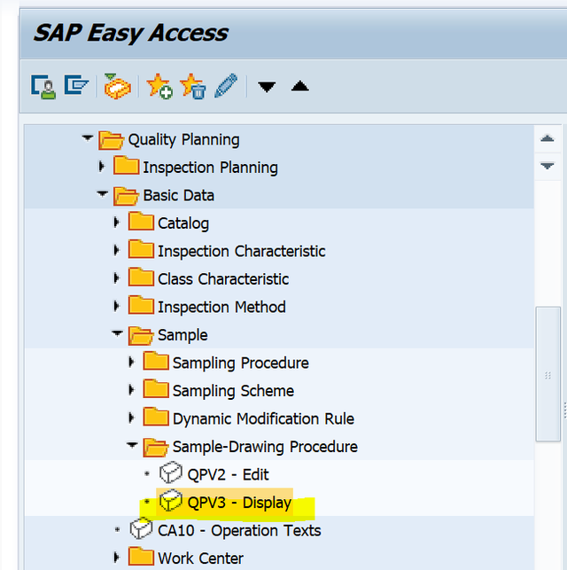SAP QM QPV3查看Sample-Drawing Procedure