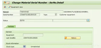 SAP IQ02 将A序列号改成B序列号后，无修改记录？