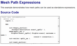 ABAP mesh expression, JavaScript and Scala expression