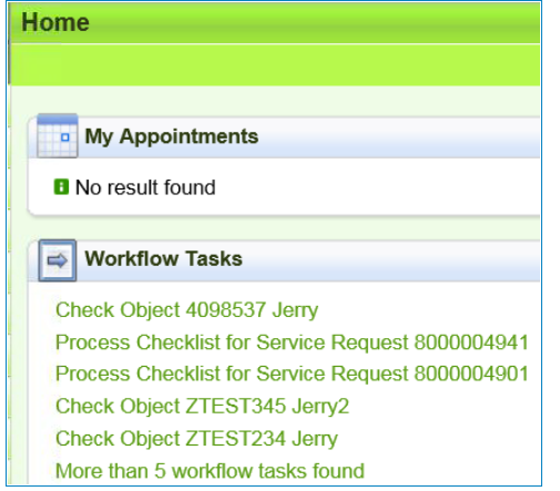 SAP CRM WebClient UI Home page里Workflow task retrieve logic