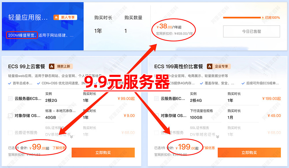 阿里云服务器租赁优惠价格