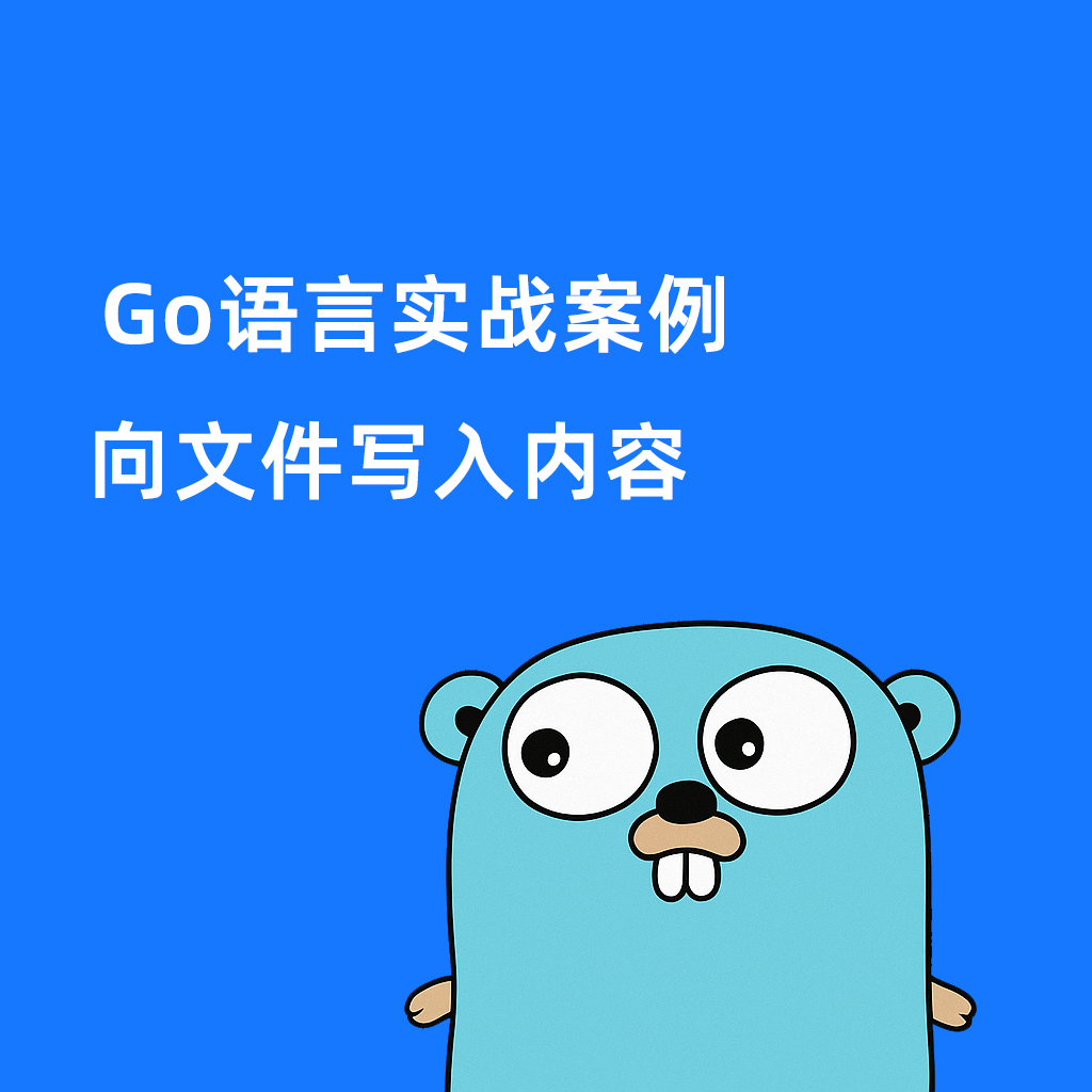 Go语言实战案例-向文件写入内容