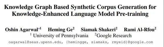 BERT的新草料！Google从知识图谱自动生成文本，预训练史诗级增强！