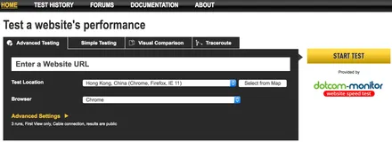 Web性能优化工具WebPageTest（一）——总览与配置 
