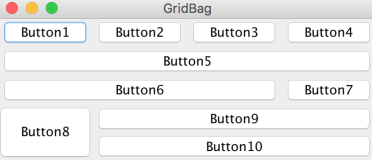 Java开发GUI之GridBagLayout布局
