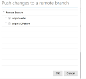 cannot push the change done in WebIDE to github