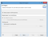 Try to create new xs project in AG3