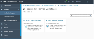 部署在SAP Cloud Platform CloudFoundry环境的应用如何消费SAP Leonardo机器学习API