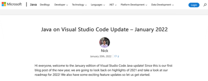微软公布 VS Code Java 2022 年路线图！