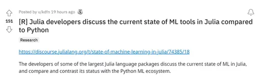 开发人员亲自上场：Julia语言搞机器学习和Python 比，哪个好用？