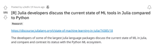 开发人员亲自上场：Julia语言搞机器学习和Python 比，哪个好用？