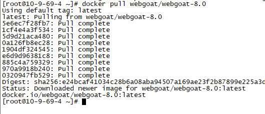 Centos7下Docker上部署webgoat(用来演示Web应用程序中的典型安全漏洞的应用程序)