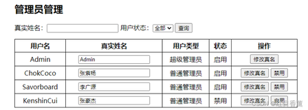 Java-Web机试练习题一、后台管理系统——管理员管理模块