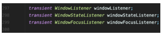 WindowFocusListener窗体焦点监听器