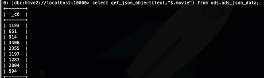 Hive处理Json数据 