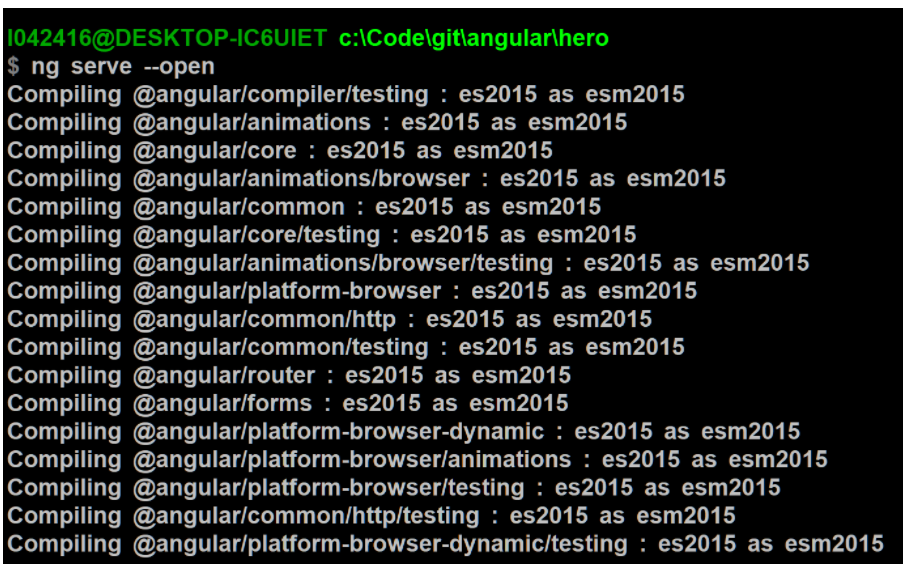 Angular应用ng serve命令行的学习笔记