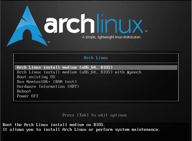Arch Linux安装与初体验