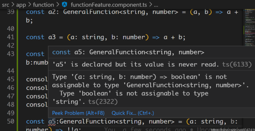 TypeScript 函数类型参数的用法举例
