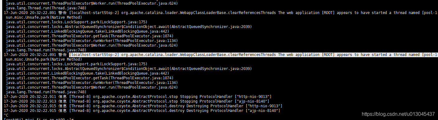通过shell的&命令执行“./startup.sh & tail -f ../logs/catalina.out”时造成tomcat的所属的jvm关闭并且对于的服务挂掉了