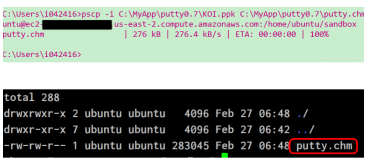 使用pscp命令将windows系统里的文件传送到远程服务器