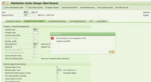 SAP RETAIL WB02 为门店激活物料分类账报错 - ML currencies are not integrated in FI for valuation area m123 NMI1 –